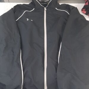 Underarmour Men's Black Windbreaker with White Trim